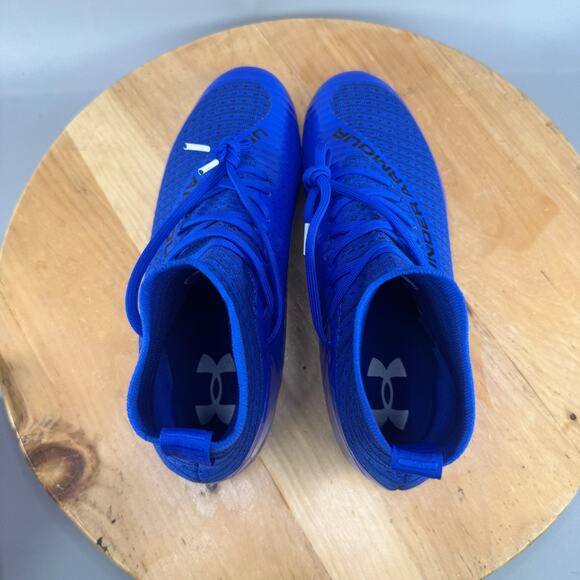 Under Armour Highlight 2 MC Men’s Size 8 Knit Football Cleats 3027304-400 Blue - Picture 5 of 9